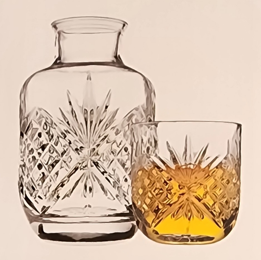 Shannon Godinger crystal carafe "Dublin" pattern  16 oz capacity - NEW in box! - Picture 2 of 6